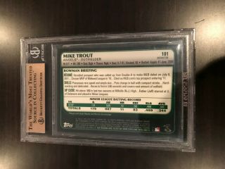 2011 Bowman Chrome Draft Mike Trout RC Refractor BGS 10 Pristine 831 2