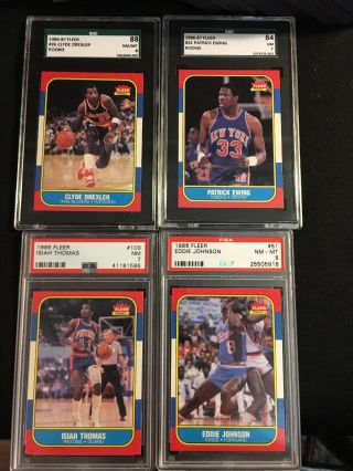 1986 - 87 Fleer Basketball Complete Set 1 - 132 (No Stickers) 5