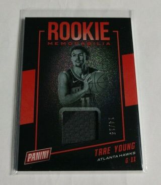 R16,  588 - Trae Young - 2019 Panini National - Rookie Jersey - 14/15 - Sooners -