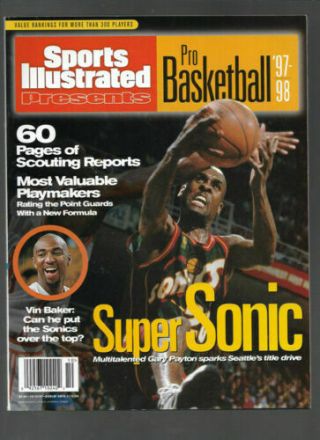 97 - 98 Sports Illustrated Presents Pro Basketball Gary Payton Seattle Supersonics
