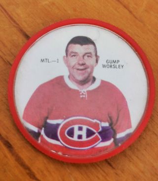 1968 - 69 Shirriff Hockey Coin Mtl.  - 1 Gump Worsley