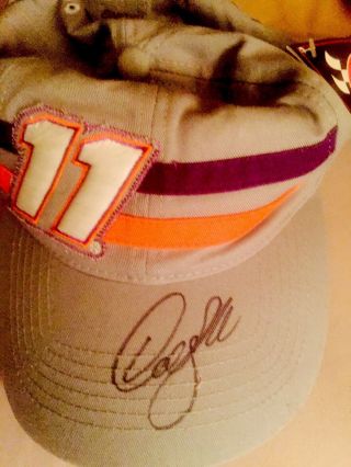 Denny Hamlin Autograph Signed Racing Virginia Tech Hat Colors Martinsville