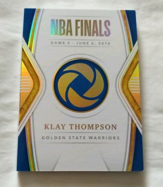 2018 - 19 Panini Opulence KLAY THOMPSON NBA Finals Jumbo Patch Booklet 04/13 2