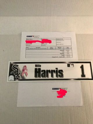 Willie Harris Chicago White Sox Game Locker Room Name Plate
