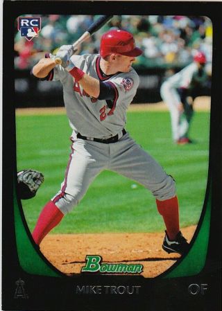 2011 Bowman Draft 101 Mike Trout Rookie