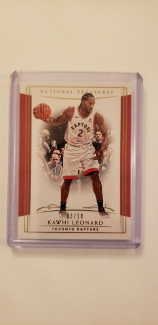 2018 - 19 National Treasures Basketball Kawhi Leonard 03/10 Toronto Raptors