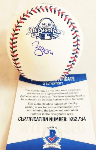Yadier Molina Signed 2009 All Star Baseball Omlb Beckett Bas 734