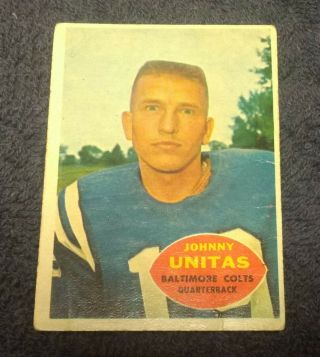 1960 Topps Johnny Unitas 1 Baltimore Colts Vintage Football