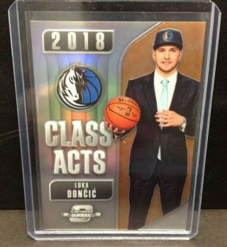 2018/19 Contenders Optic Luka Doncic 2018 Class Acts Silver Prizm Rc Mavericks