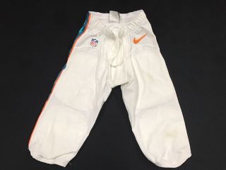 22 Miami Dolphins Nike Game White Pants Size - 26 Yr - 2014
