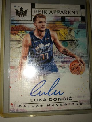 2018 - 19 Court Kings Heir Apparent Auto Autograph /199 Luka Doncic Rc On Card