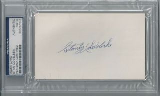 Stan Coveleski Psa/dna Signed Index Card Certified Authentic Autograph 83537857
