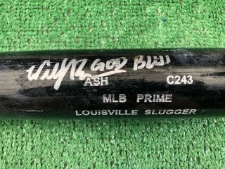 CLEVELAND INDIANS WILL BENSON AUTOGRAPHED INSCRIBED GAME BASEBALL BAT 2