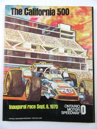 Ontario Motor Speedway California 500 Inaugural Race 1970 Program & Ticket Stub