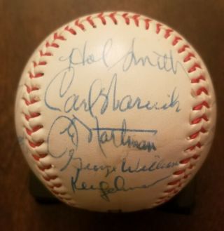 1962 Houston Colt 45 ' s Signed Baseball 19 Signatures 1st Year 4