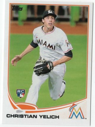 Christian Yelich 2013 Topps Update Rc Rookie Card Us290 Milwaukee Brewers