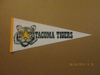 Pcl Tacoma Tigers Vintage Defunct Circa 1980 Team Logo Baseball Pennant