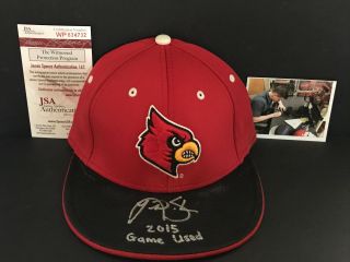 Nick Solak Louisville Cardinals Signed 2015 Game Hat Jsa Witness