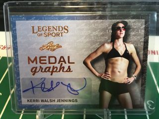 2015 Leaf Legends Of Sport Kerri Walsh Jennings Gold Medal Graphs Auto Sp
