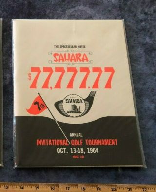2 - 1963,  1964 ANNUAL HOTEL SAHARA INVITATIONAL GOLF PROGRAMS LAS VEGAS NV 3