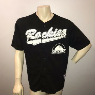 Dante Bichette Mens Vintage 90’s Colorado Rockies Baseball Jersey Large Black