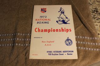 1973 National Amateur Boxing Championship Program (marvin Hagler,  Leon Spinks)
