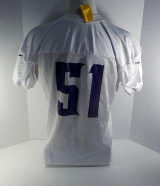 2015 Minnesota Vikings 51 Game Issued White Practice Jersey
