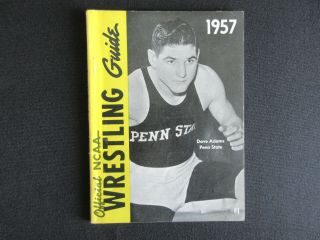 1957 Penn State Wrestler Dave Adams Cover Official Ncaa Wrestling Guide