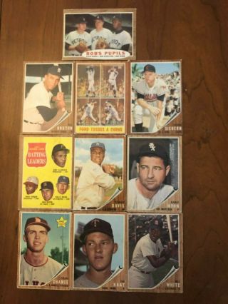 1962 Topps Baseball 89 Different,  Poor To Good