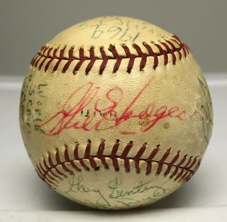 1969 Ny Mets Team 12x Signed Baseball Autographed W/ Gil Hodges,  Psa/dna Loa