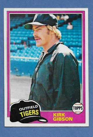 1981 Topps Kirk Gibson - Rookie Card 315 Detroit Tigers And Dodgers Hof