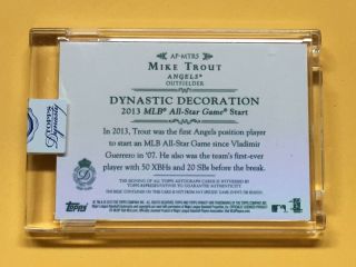 2015 Dynasty Game - Jumbo Patches Autograph Mike Trout Auto 5/5 2