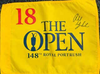 Phil Mickelson Signed Autograph 2019 British Open Golf Flag Royal Portrush