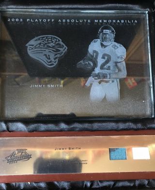 2003 Playoff Absolute Memorabilia Jersey / Shoe Jimmy Smith Etched Glass 37/75