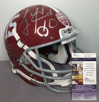 Aj Mccarron Signed Alabama 2012 Champs Football Full Size Helmet W/ Jsa