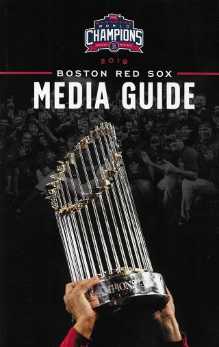 2019 Boston Red Sox Media Guide - Mookie Betts/chris Sale/j.  D.  Martinez Champs