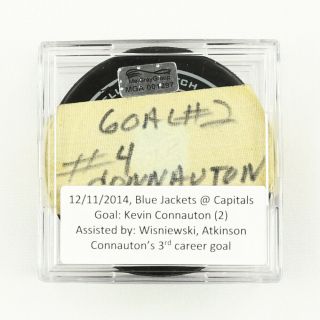 2014 - 15 Kevin Connauton Columbus Blue Jackets Game - Goal - Scored Puck - 3rd G.