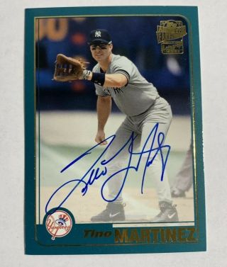 2019 Topps Archives 2001 Fan Favorites Autograph Auto Tino Martinez Yankees
