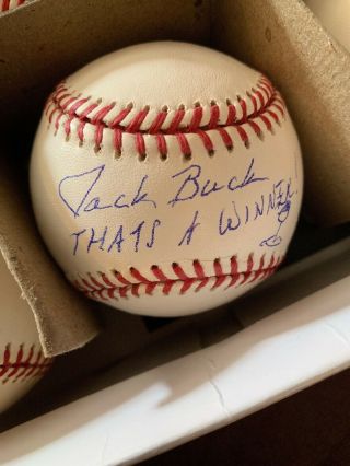 Jack Buck Died 2003 Former Baseball Broadcaster Autographed Baseball St.  Louis