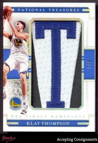 2018 - 19 National Treasures Klay Thompson Nba Finals Game " T " Patch 1/8