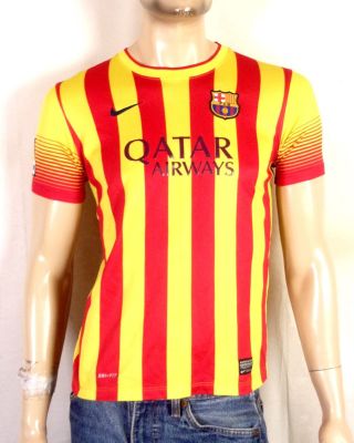 Euc Nike Dri Fit Fcb Fc Barcelona Away Soccer Jersey Authentic Qatar Airways M/l