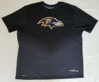 Baltimore Ravens Nfl Locker Room Player Issued Nike Dri - Fit Shirt - 3xl