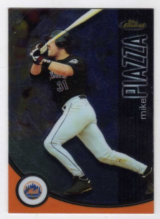 2001 Topps Finest 1 Mike Piazza Mets Sp /1999 Bv$20