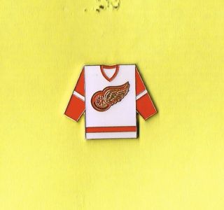 Detroit Red Wings Hockey Nhl White Jersey Lapel Hat Pin
