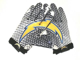 Sean Lissemore Game Worn San Diego Chargers Team Logo Nike Gloves - Good Use