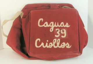 Vintage Bb Traveling Bag For The Cauguas Criollos Puerto Rico 1970s - Bobby Wine