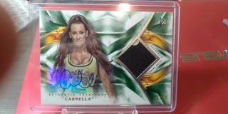/50 Carmella 2019 Topps Wwe Undisputed Green Relic Auto Ssp