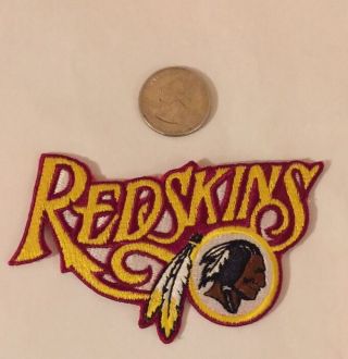 Washington Redskins Vintage Nfl Embroidered Iron On Patch 3.  5 " X 2.  5 Logo Patch