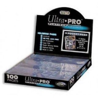 200 Ultra Pro Platinum 9 - Pocket Pages Sheets Highest Quality Brand