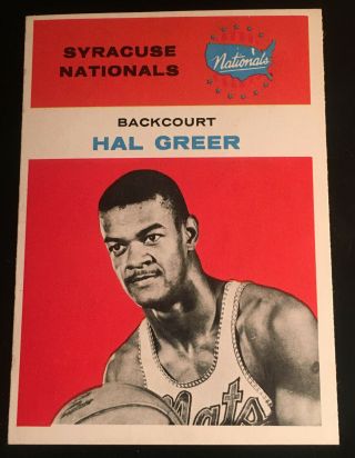 Hal Greer 1961 - 62 Fleer Rookie 16 Rc